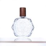 Customized  Glass Perfume Bottles with Stoppers Refillable Frosted Glass Spray Perfume Bottle Cap