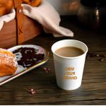 100% Compostable Single Wall Paper Cup 4oz 125ml  Plastic Free Paper Cup for sale