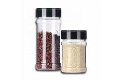 China Cylinder 200ml Clear Plastic Jars For Spice Kitchen Organizer supplier