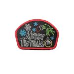 2.5 Inch Snowflake Design Custom Hat Patches With Self-Adhesive Backing With Heat Press for sale