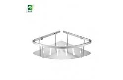 China Brushed Bathroom Corner Shelf Stainless Steel SUS304  Single Layer supplier