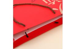 China Gold Foil Red Matt Laminated Kraft Paper Shopping Bags With Handles supplier