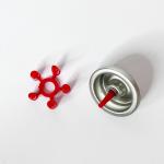 Anti Corrosion Red Butane Lighter Fill Valve Portable With Tinplate Mounting Cup for sale