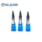 High Speed Tapered Ball Nose End Mill CNC Milling Cutters Customized Length for sale
