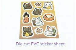 China Easy Tearing japanese style Die Cut PVC Sticker Sheets supplier