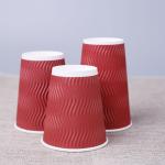 ODM Double Wall Ripple 12oz Paper Muffin Cup With Lid
