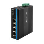 Dc 48-52v Industrial Unmanaged Poe Switch Gigabit Ethernet 6 Port Rj45 Fiber Din Rail for sale