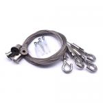 Hanging Lamps Wire Rope Lanyard Suspended Ceiling Cable Assembly With Carabiner