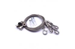 China Hanging Lamps Wire Rope Lanyard Suspended Ceiling Cable Assembly With Carabiner supplier
