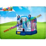 Hot Frozen Combo Slide Inflatable , Inflatable Jumping Slide With PVC for sale