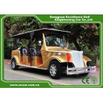 Luxurious Golden Classic Car Golf Carts 6 Person Whole Metal Body for sale