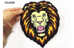 China Custom Animal Lion Chenille Embroidery Patches For Jacket 'S Back supplier