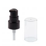 Smooth 20MM Black Cosmetic Lotion Pump With Full Clear Cover for sale