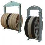 Cable Stringing 508mm 3 Sheave 40KN Wire Rope Pulley Block for sale