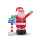 Custom Outdoor Christmas Decoration LED Lights Inflatable Santa Claus For Home Backyard for sale