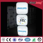 New Advertising High quality round vacuum metal frame rotating sign for sale