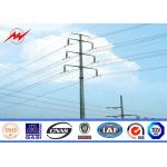 Medium Voltage 35M Hot Dip Galvanized Steel Utility Pole 1 - 30 mm Thickness for sale