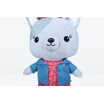 Cat Shape Soft Plush Toys Eco Friendly Smooth Feeling With Cowboy Clothing