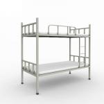 Dormitory Double Layer Anti Slip Gray Color Metal Bunks With Ladder for sale