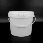 Screen Printing Round Plastic Bucket with 3L Capacity and Heat Transfer Printing for sale