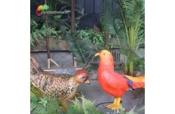 China Movement Realistic Animatronic Animals Customized Size Golden Pheasant supplier
