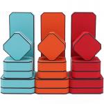 China Black Border Octagonal Sleek PU Leather Jewelry Packaging Box for Luxury Storage factory
