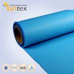 Blue Silicone Coated Fiberglass Fabric for Welding protection, thermal insulation, expansion joint, etc for sale
