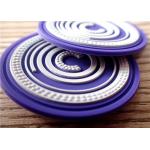 Double Color Circular Silicone Patches With 3D Embossed Brand Name Logo for sale