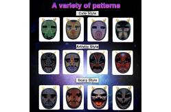 China Kids Programmable Smart LED Face Mask Editable Patterns Text By PC supplier