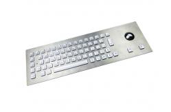 China 64 Backlight Keys Illuminated Metal Keyboard Panel Mounted Waterproof IP65 supplier