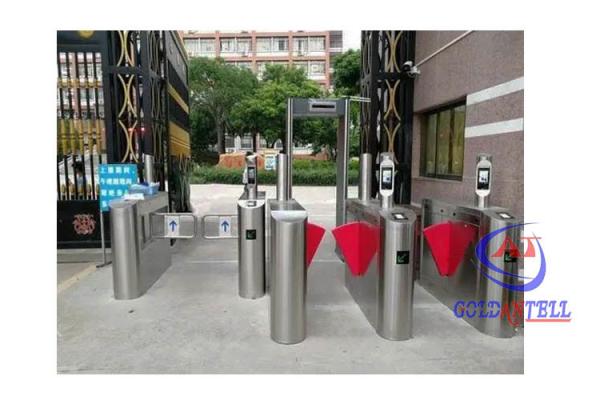 People Counter Sliding Turnstile Gate QR Code Turnstile For Entrance Lobby