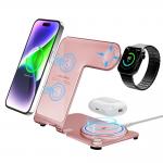 Stylish Wireless 3 In 1 Charging Stand With Aluminum Alloy Material for sale