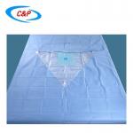 Blue SMS Knee Arthroscopy Drape SMS PP PE Waterproof Fabric OEM Service Available for sale