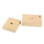 Wholesale custom small brown folded calfskin carton transparent PVC plastic boxes with window for sale