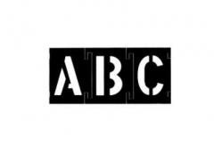 China Custom Design Letter and Number Stencil PVC for Public Place Black supplier