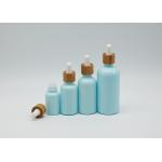 Empty Cosmetic 100ml Mini Dropper Bottles With White Bamboo Dropper Cap