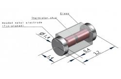 China 5k Surface Mount Glass Encapsulated NTC Thermistor For IGBT Units supplier