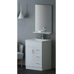 Stand Alone Bathroom Vanity / MDF Bathroom Cabinets With One Door Three Shelves for sale