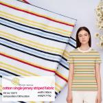Single Side Cotton T Shirt Material , 180cm Soft Plain Cotton Jersey Fabric for sale