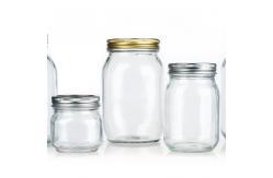 China ODM Canning Glass Mason Jars 300ml 500 Ml 1000ml With Metal Lid supplier