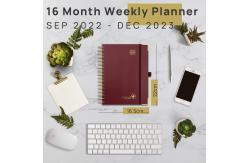 China Vegan Leatherette Hardback Weekly Planner Sept 2023 To Dec 2023 supplier