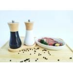 Round Shape Wooden Salt And Pepper Grinders For Durable Grinding for sale