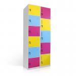 Narrow Edge Easy Assemble Waterproof  Multi Doors Metal Storage Locker for sale
