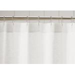 Customized Pure Linen Ruffle Shower Curtain HandMade White / Gray / Flax