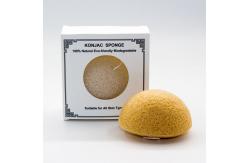 China 7*7*3.5cm Half Ball Natural Konjac Puff Antibacterial Konjac Jelly Sponge supplier