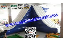 China Lake Inflatable Floating Water Slide / Inflatable Water Games Float Climb And Slide supplier