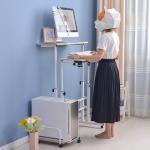 Home Computer Host W60cm Metal Study Table With Adjustable Height