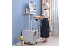 China Home Computer Host W60cm Metal Study Table With Adjustable Height supplier