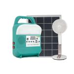 Mini Station Radio Solar Panel Light Kit Lighting Generator Home 9W 6V