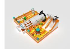 China Airplane Theme Park Inflatable Bouncy Castle With Slides Jumping Bed supplier